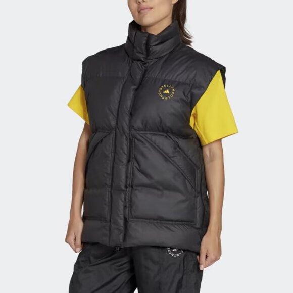 Adidas by Stella McCartney Black Sleeveless Padded Winter Gilet Vest